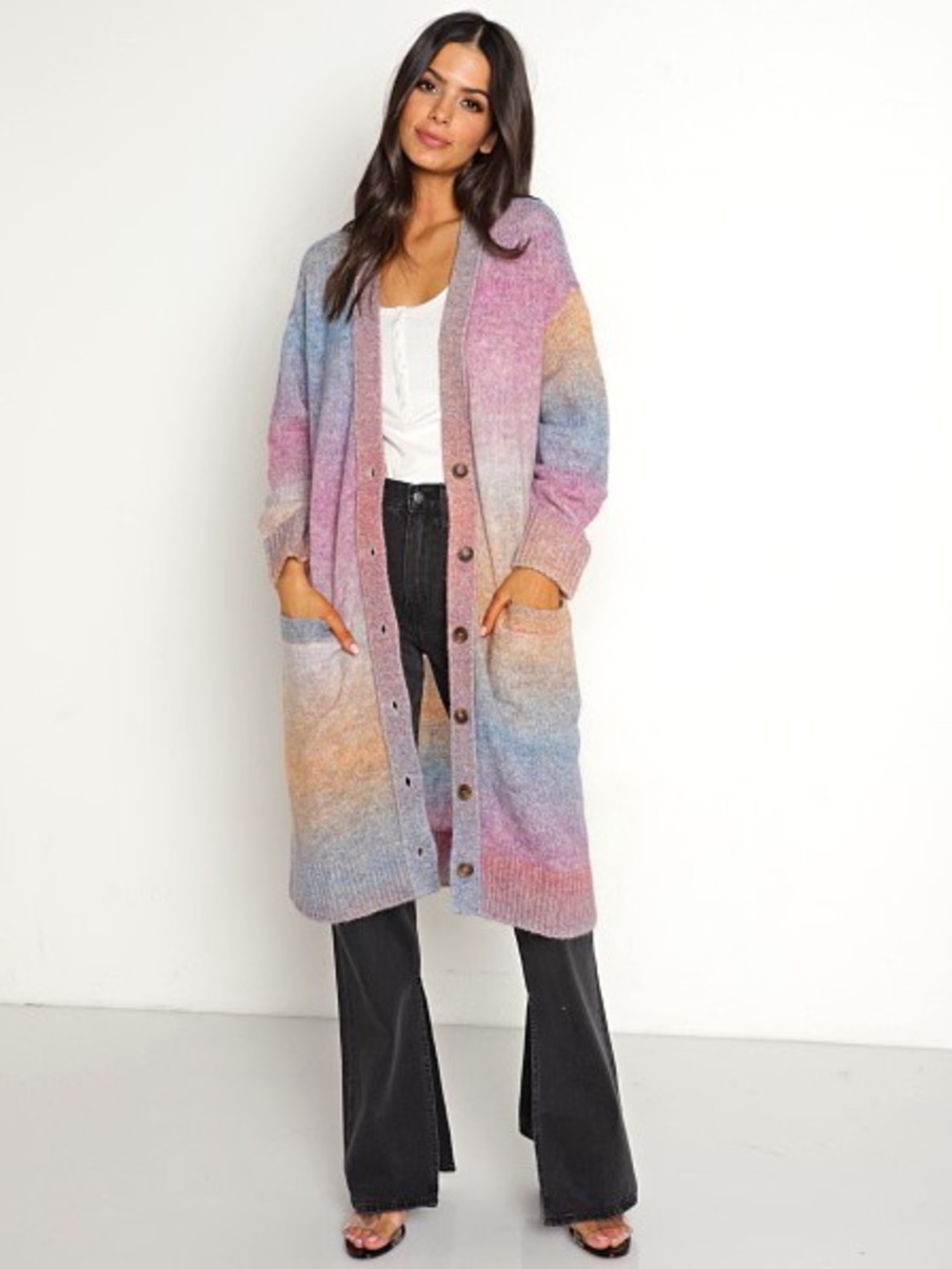 Pistola Ali Long Sleeve Cardigan Holographic Size XS